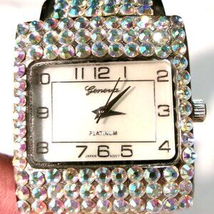 Geneva Rhinestone Cuff Watch**Blingy**